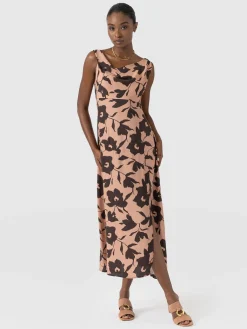 Alexis Dress - Brown Floral