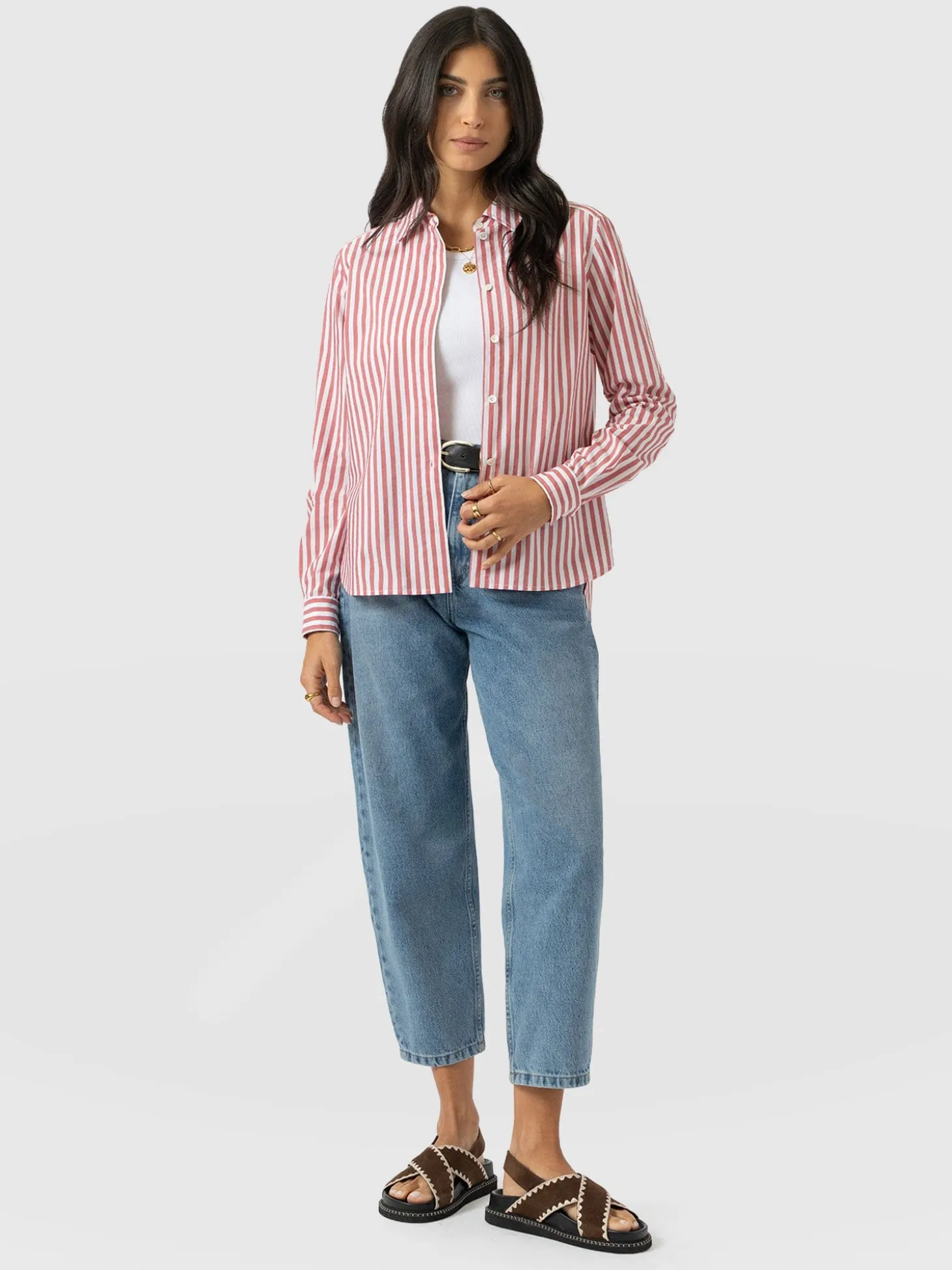 Anneliese Shirt - Red Stripe