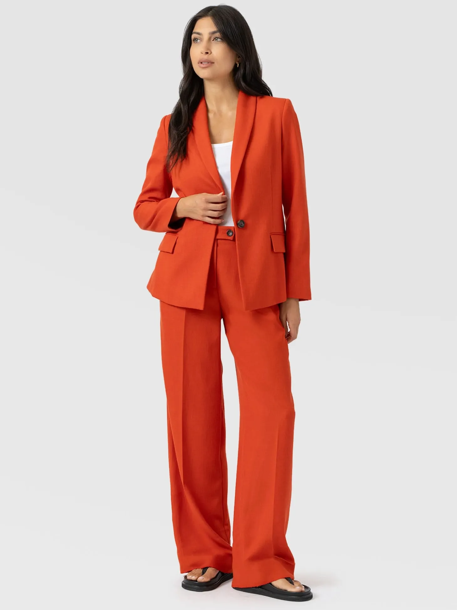 Argent Blazer - Burnt Orange