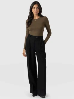 Argent Wide Leg Pant - Black