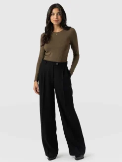 Argent Wide Leg Pant - Black