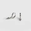 Astral Lightning Charm Drop Earrings - Silver