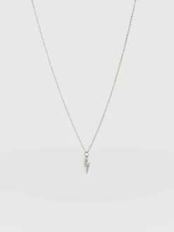 Astral Lightning Charm Necklace - Silver