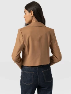 Astrid Cropped Blazer - Camel