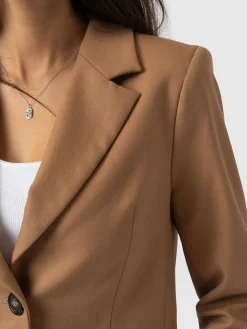 Astrid Cropped Blazer - Camel