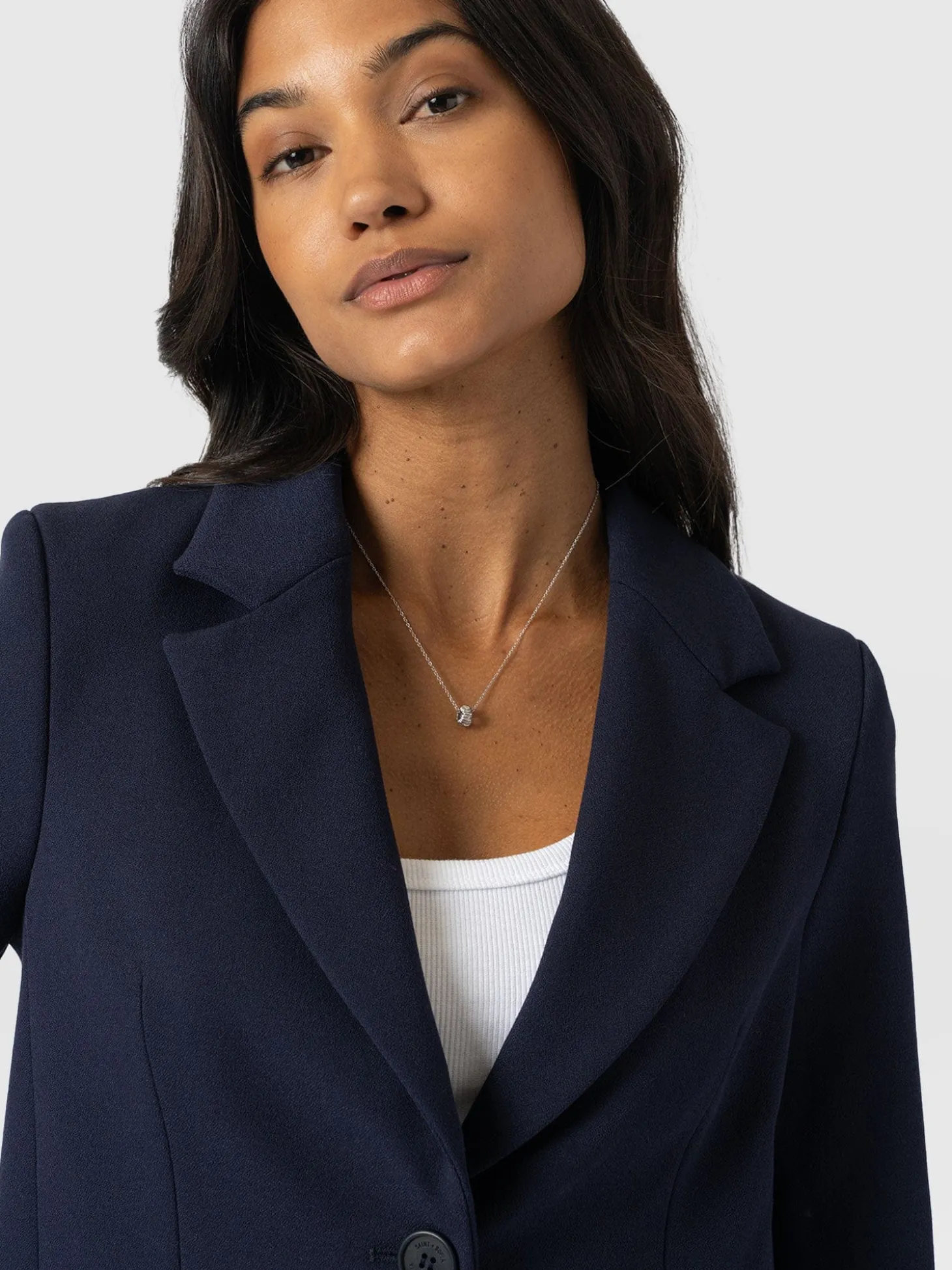 Astrid Cropped Blazer - Navy