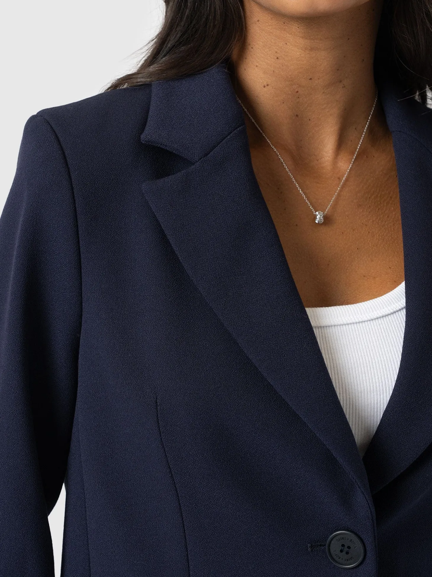Astrid Cropped Blazer - Navy