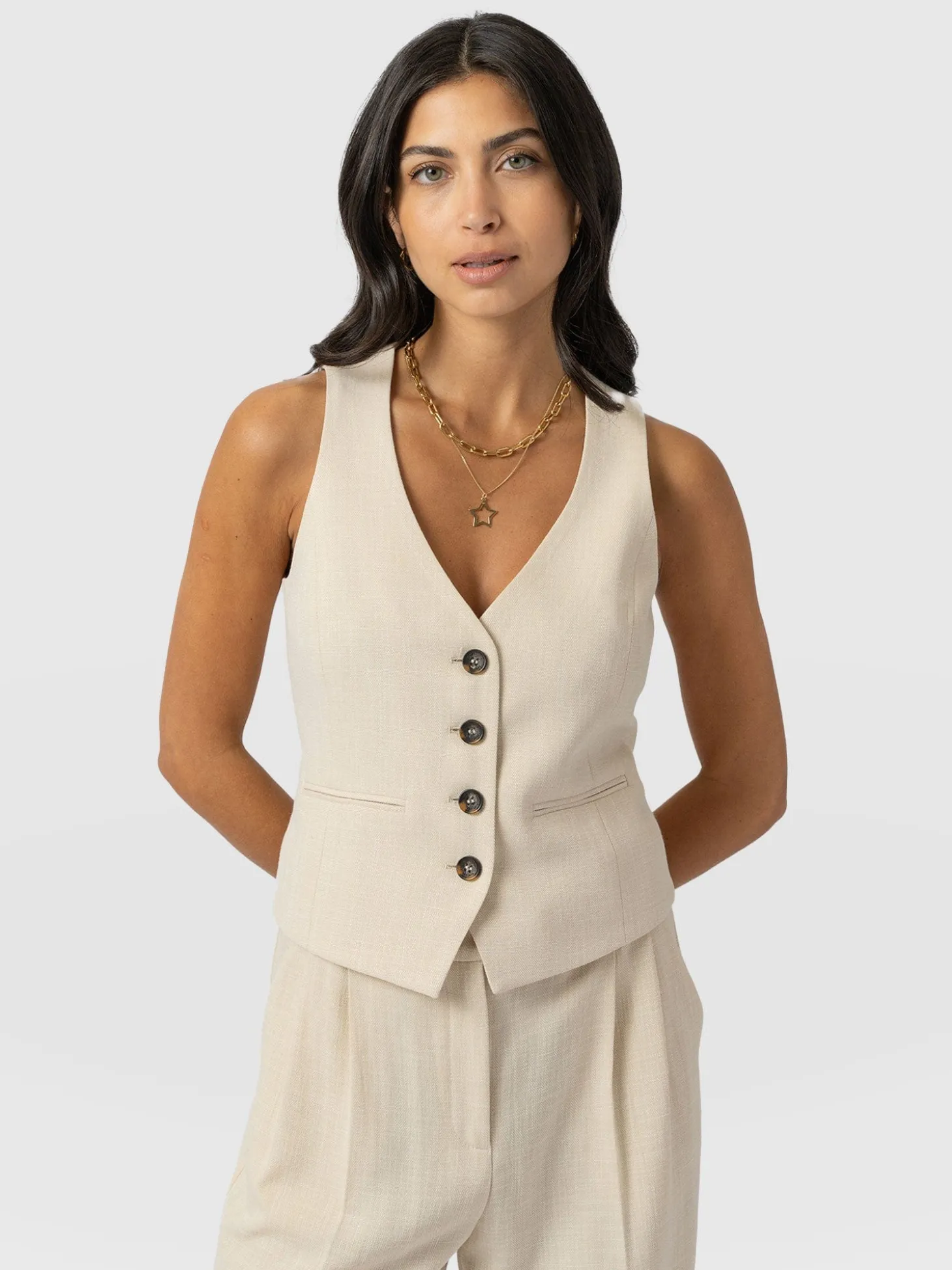 Astrid Waistcoat - Cream