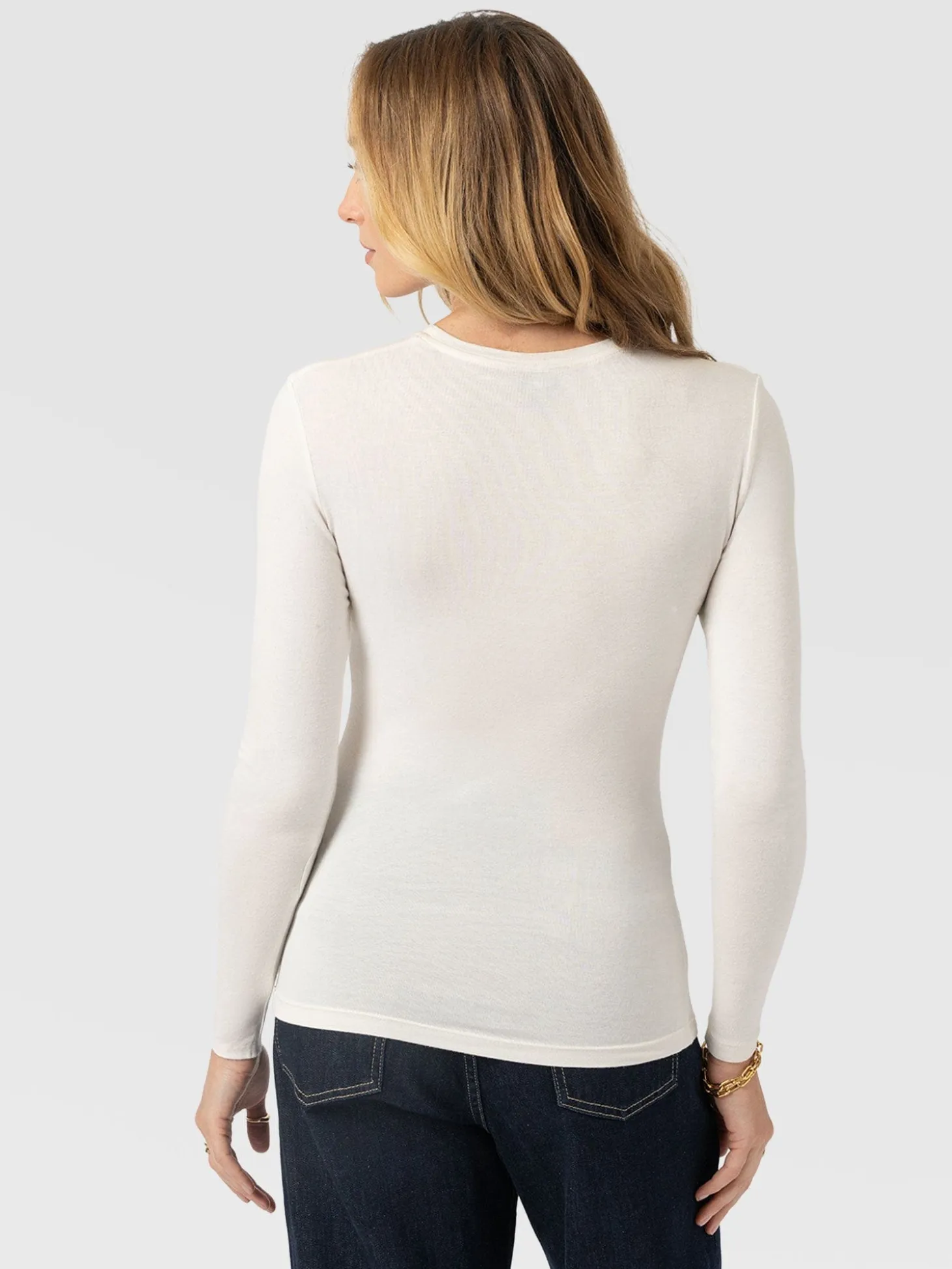 Austen Crew Neck Tee - Cream
