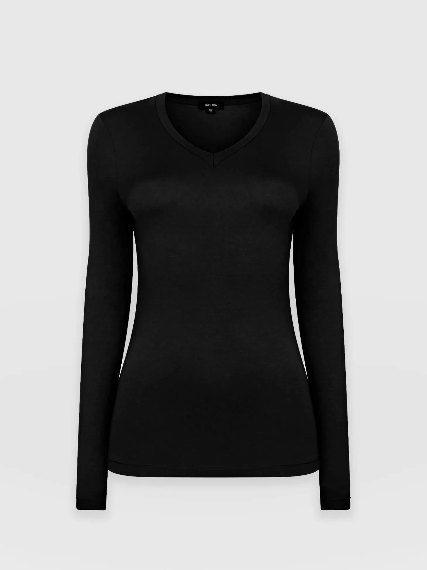 Austen V Neck Tee - Black