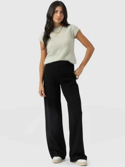 Averie Wide Leg Pant - Black