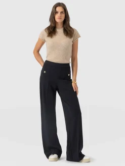 Averie Wide Leg Pant - Navy