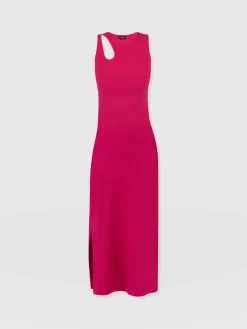 Axel Cut Out Dress - Fuchsia Pink