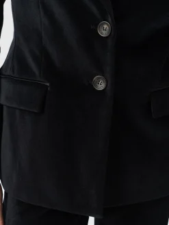 Axel Single Breasted Blazer - Black Velvet
