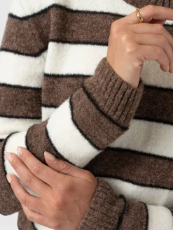 Azura Knit Sweater - Brown Stripe