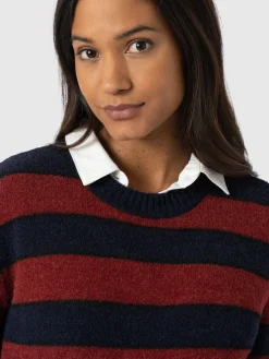 Azura Knit Sweater - Red/Navy