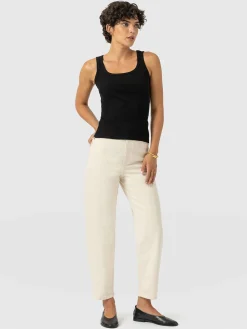 Barrel Leg Jean - Cream