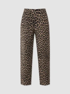 Barrel Leg Jean - Leopard
