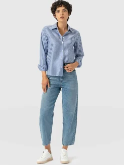 Barrel Leg Jean - Light Blue