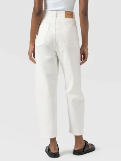 Barrel Leg Jean - White