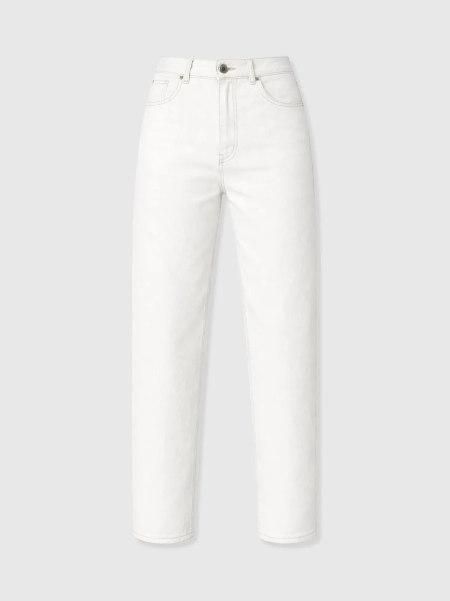 Barrel Leg Jean - White