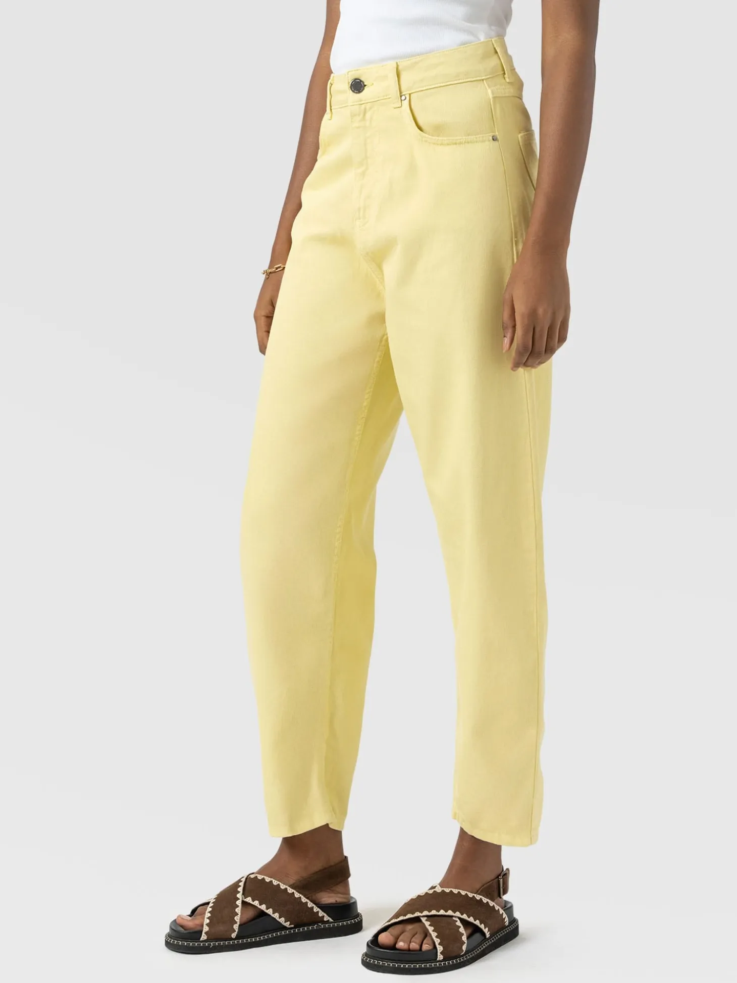 Barrel Leg Jean - Yellow
