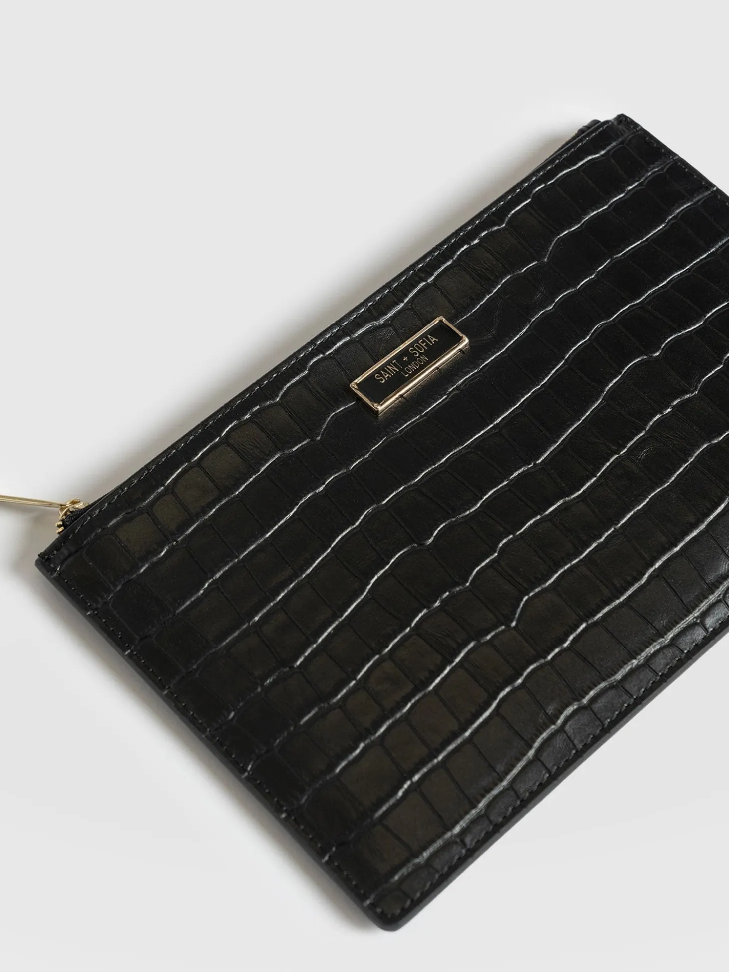 Beauty Pouch - Black Croc