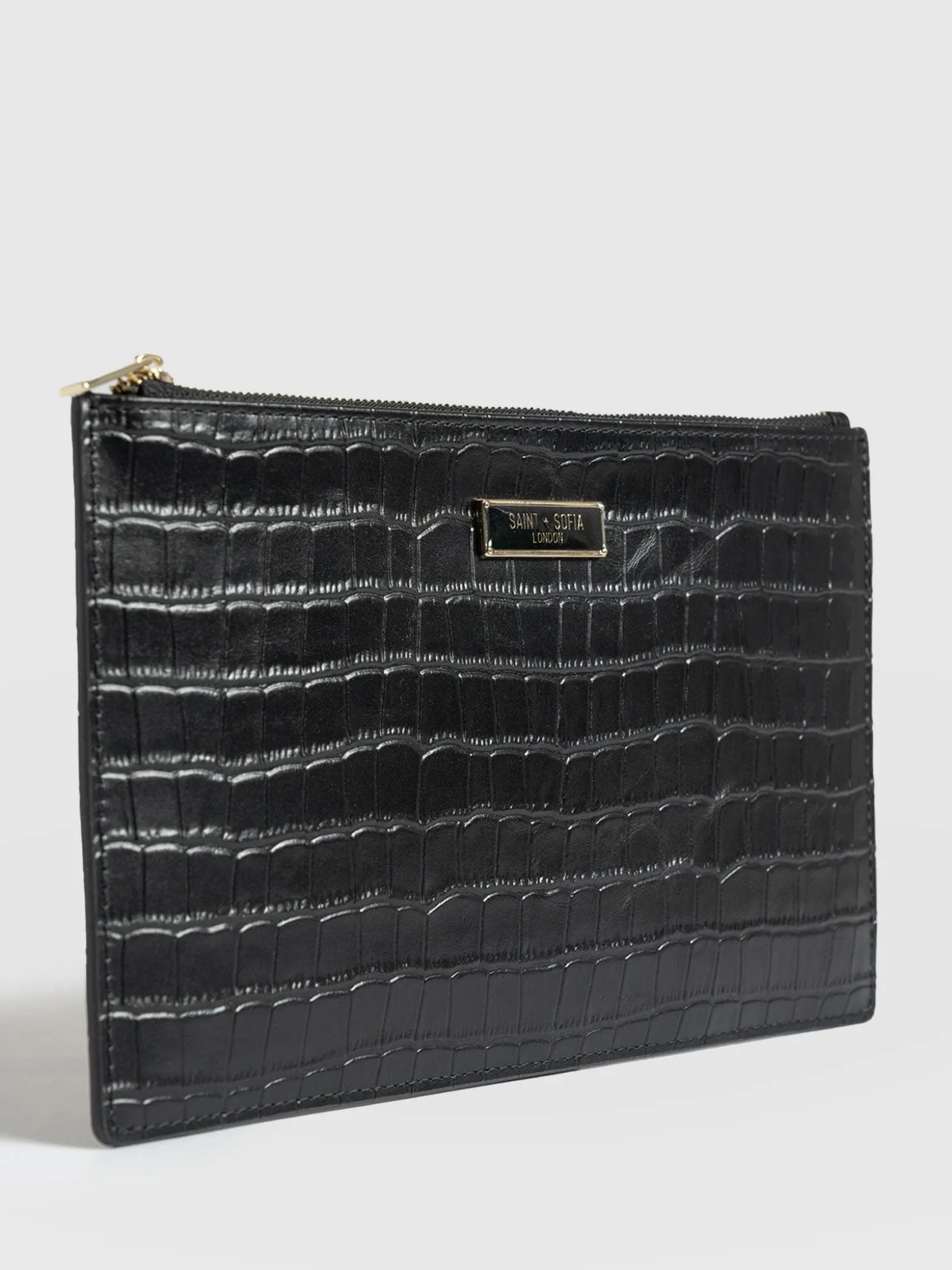 Beauty Pouch - Black Croc