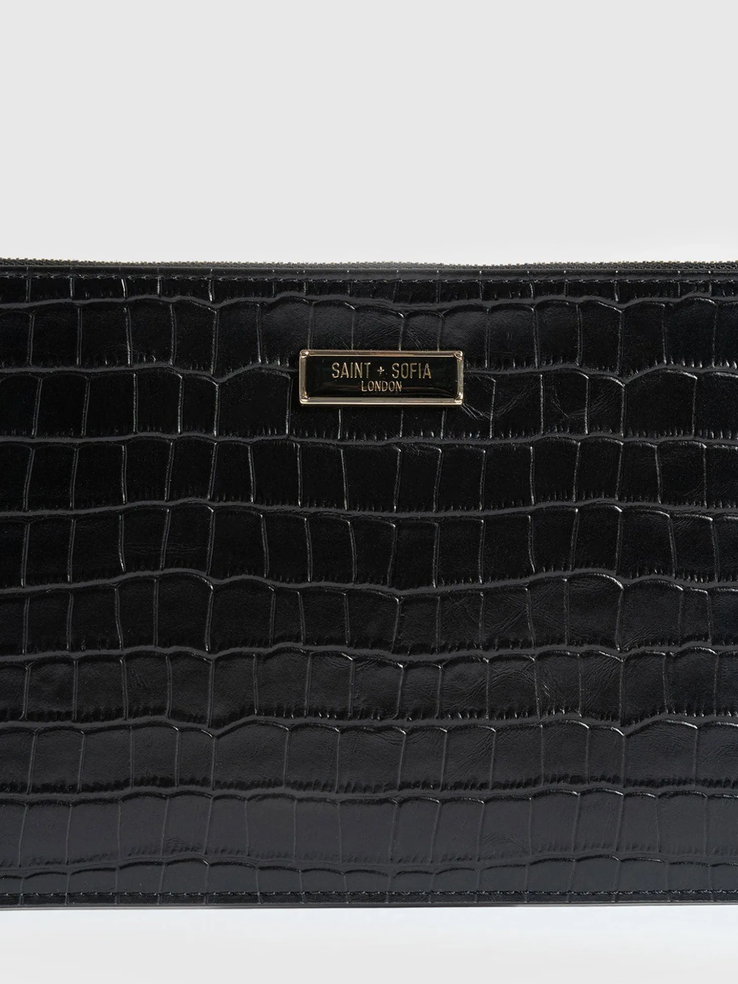 Beauty Pouch - Black Croc