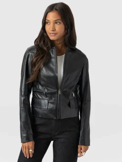 Blane Leather Jacket - Black