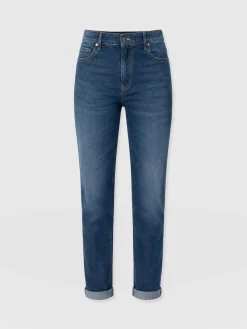 Boyfriend Jeans - Mid Blue