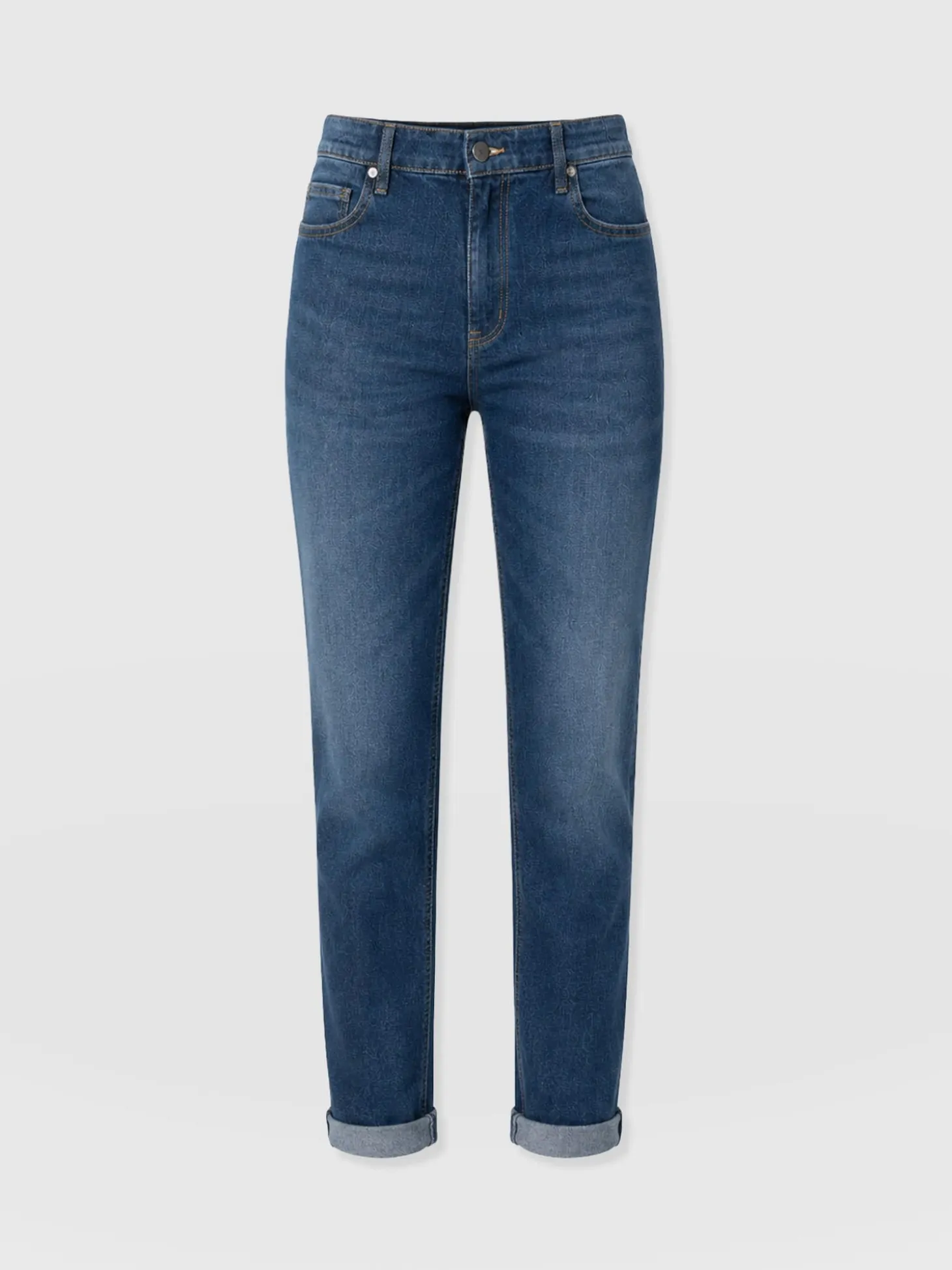 Boyfriend Jeans - Mid Blue
