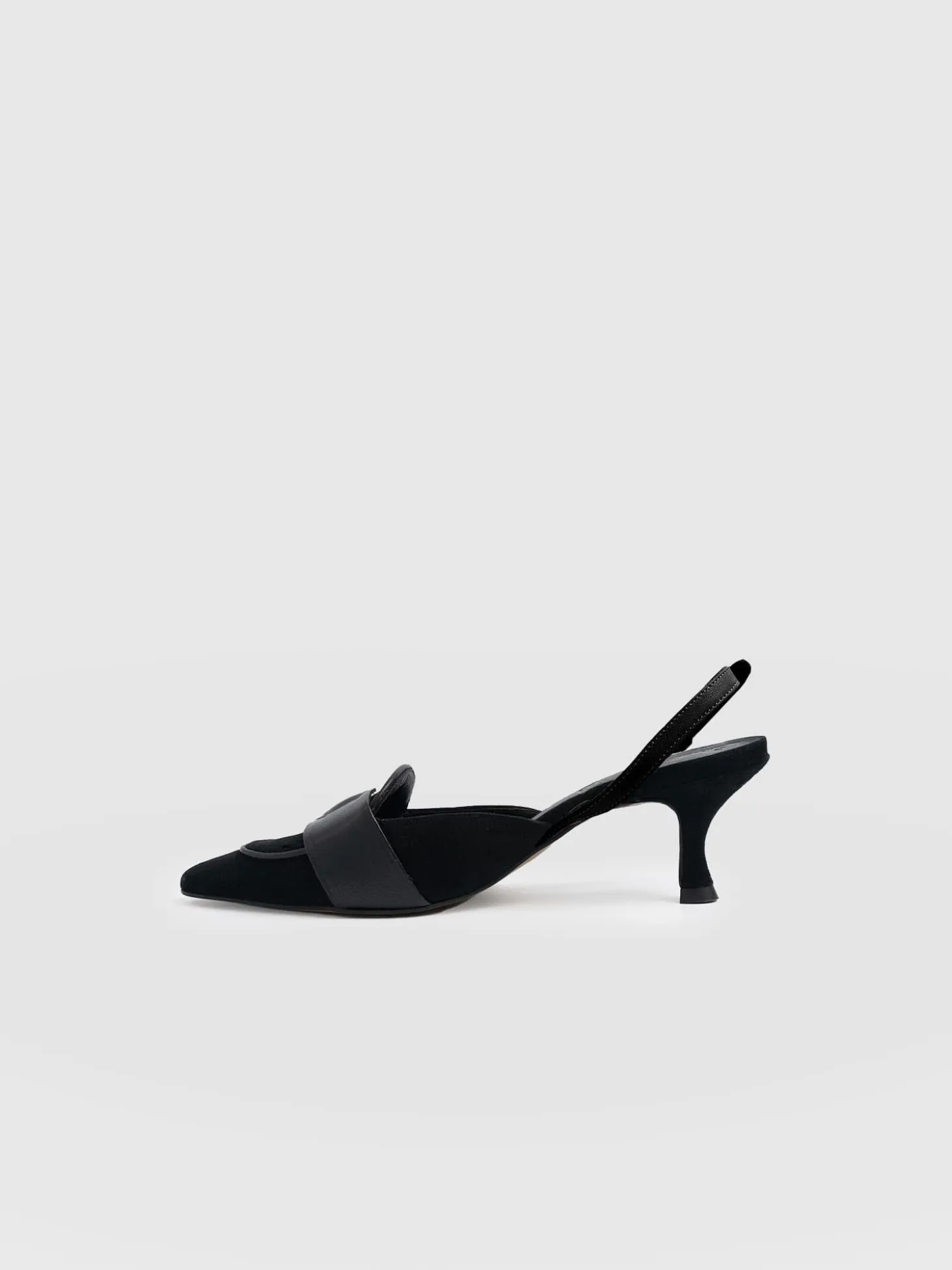Bridget Sling Back Heels - Black