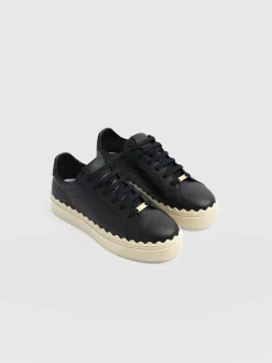 Brook Scallop Sneaker - Black