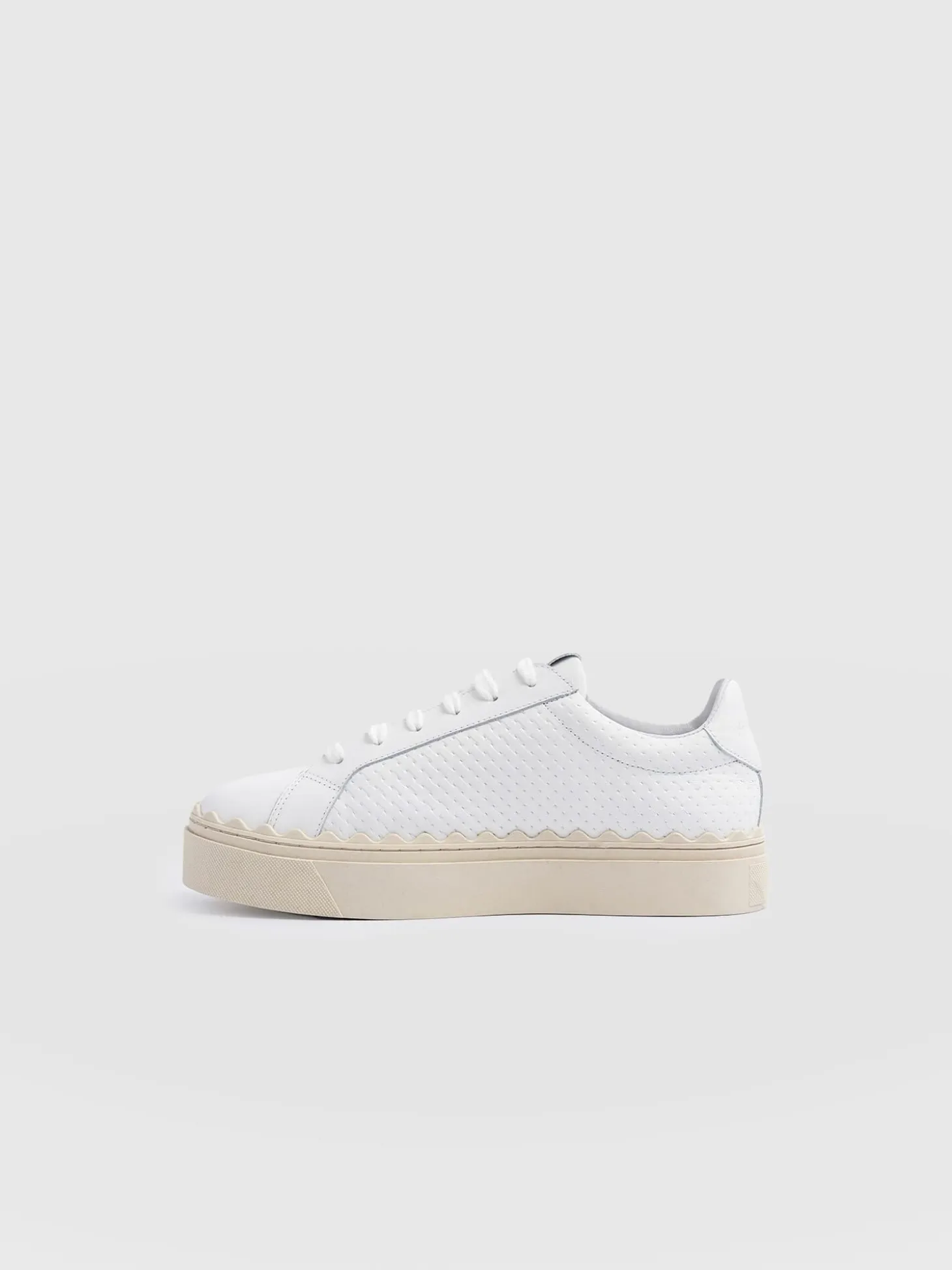 Brook Scallop Sneaker - White