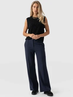 Cambridge Tailored Wide Leg Pant - Navy