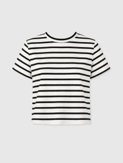 Chelsea Crew Neck Tee - Black Stripe