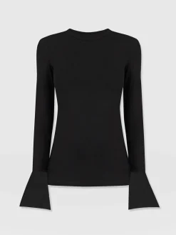 Connie Cuff Tee - Black