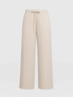 Corinne Linen Pant - Oatmeal