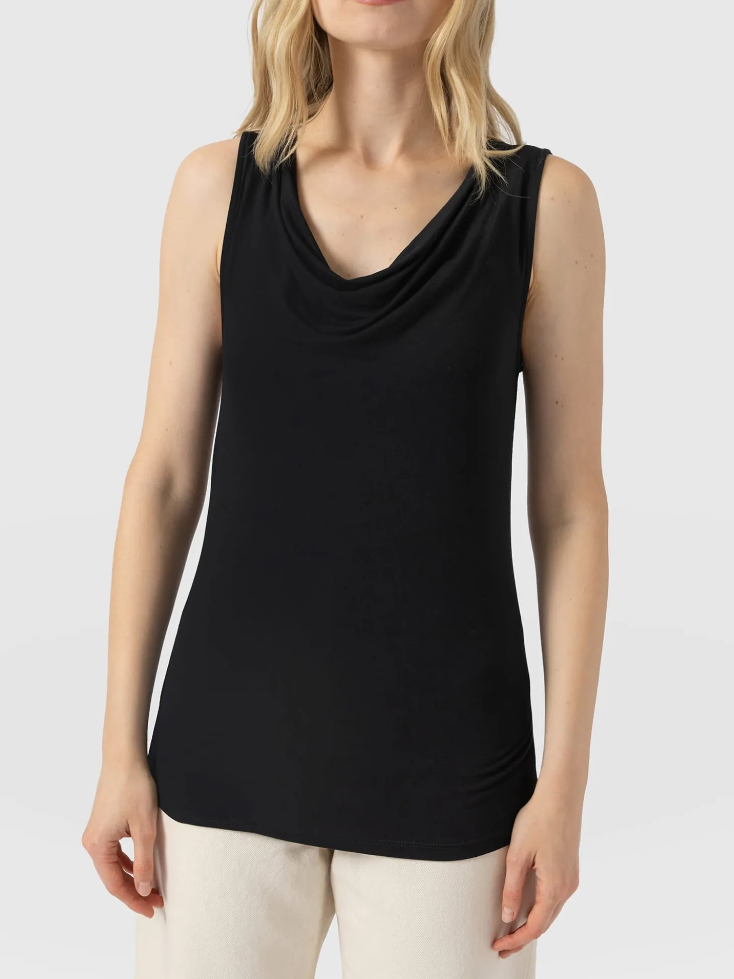 Cowl Neck Cami - Black