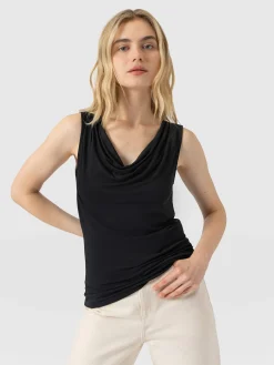 Cowl Neck Cami - Black