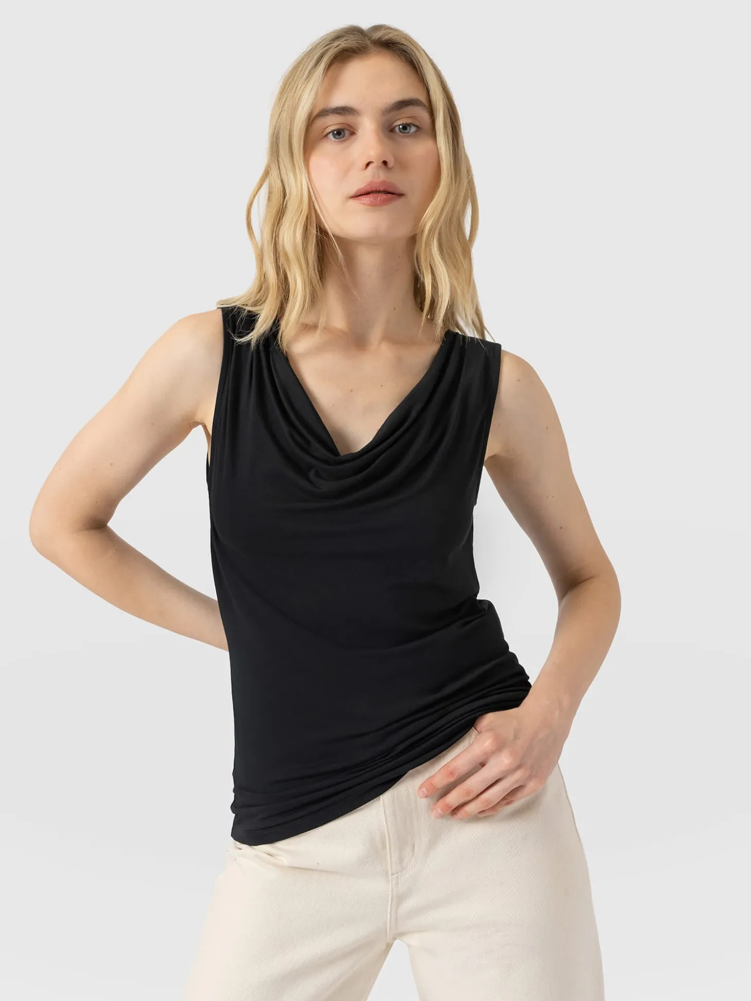 Cowl Neck Cami - Black