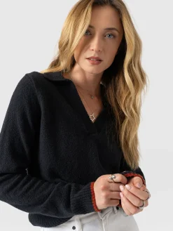 Delphi Polo Knit - Black
