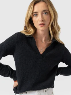 Delphi Polo Knit - Black