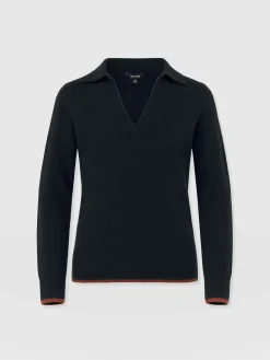Delphi Polo Knit - Black