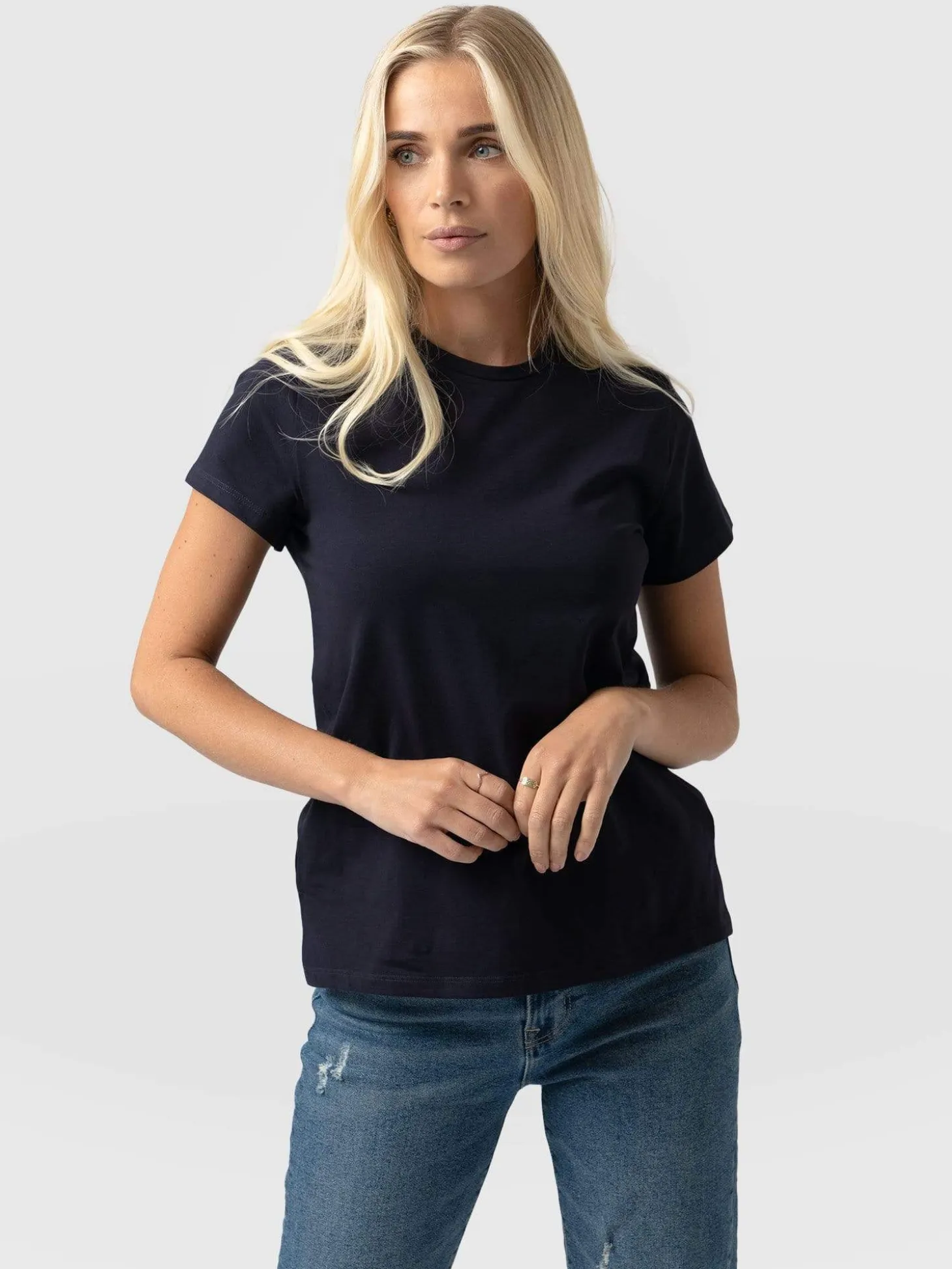 Easy Cotton Tee - Navy