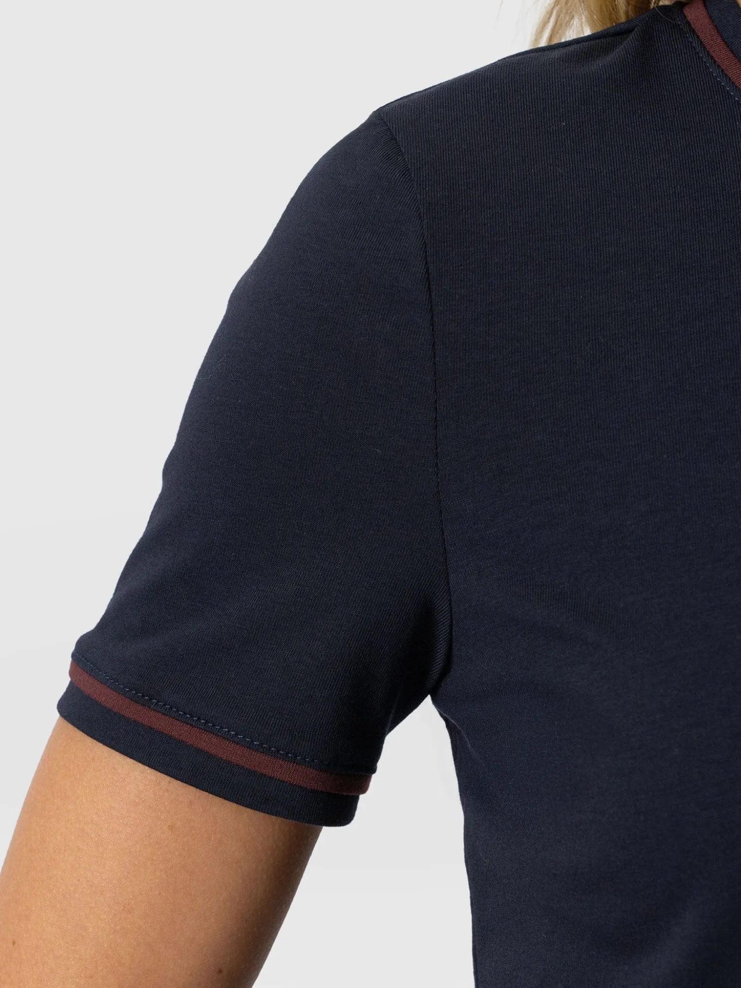 Ellen Piping Tee - Navy