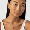 Enamel Hoop Earrings - Silver/Black