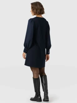 Esme Zip Up Dress - Navy