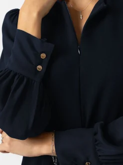 Esme Zip Up Dress - Navy
